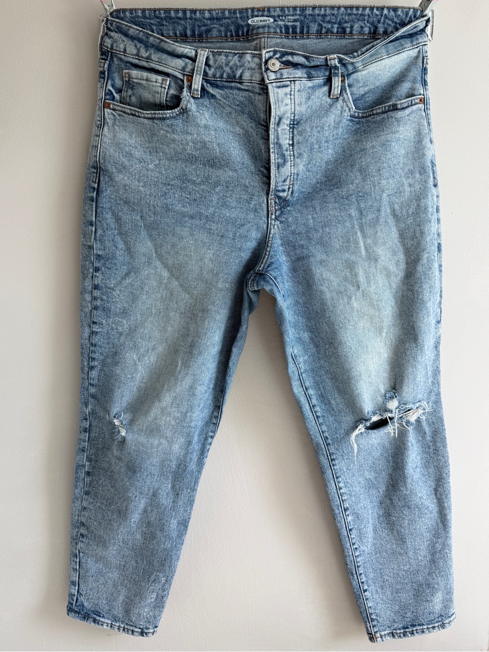 Old Navy OG Straight High Rise Light Acid Wash jeans - Size 16